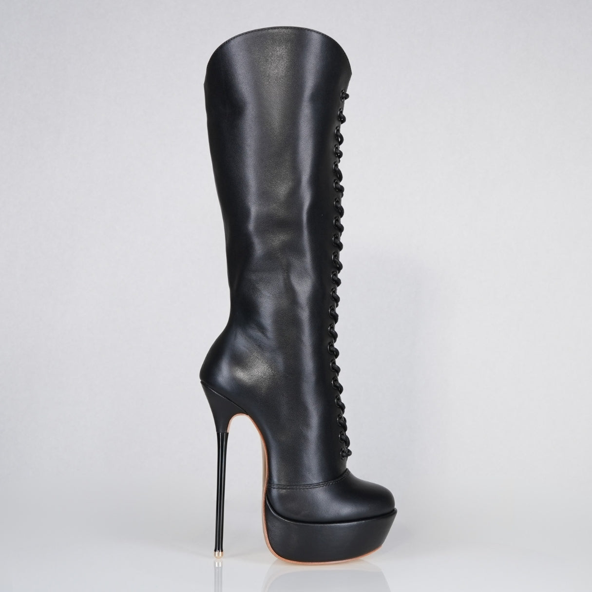 Mistress Black Patent 160mm Knee Boots