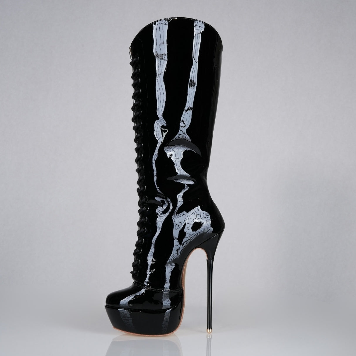 black-patent-platform-high-heel-boots-left - Luxe My Body