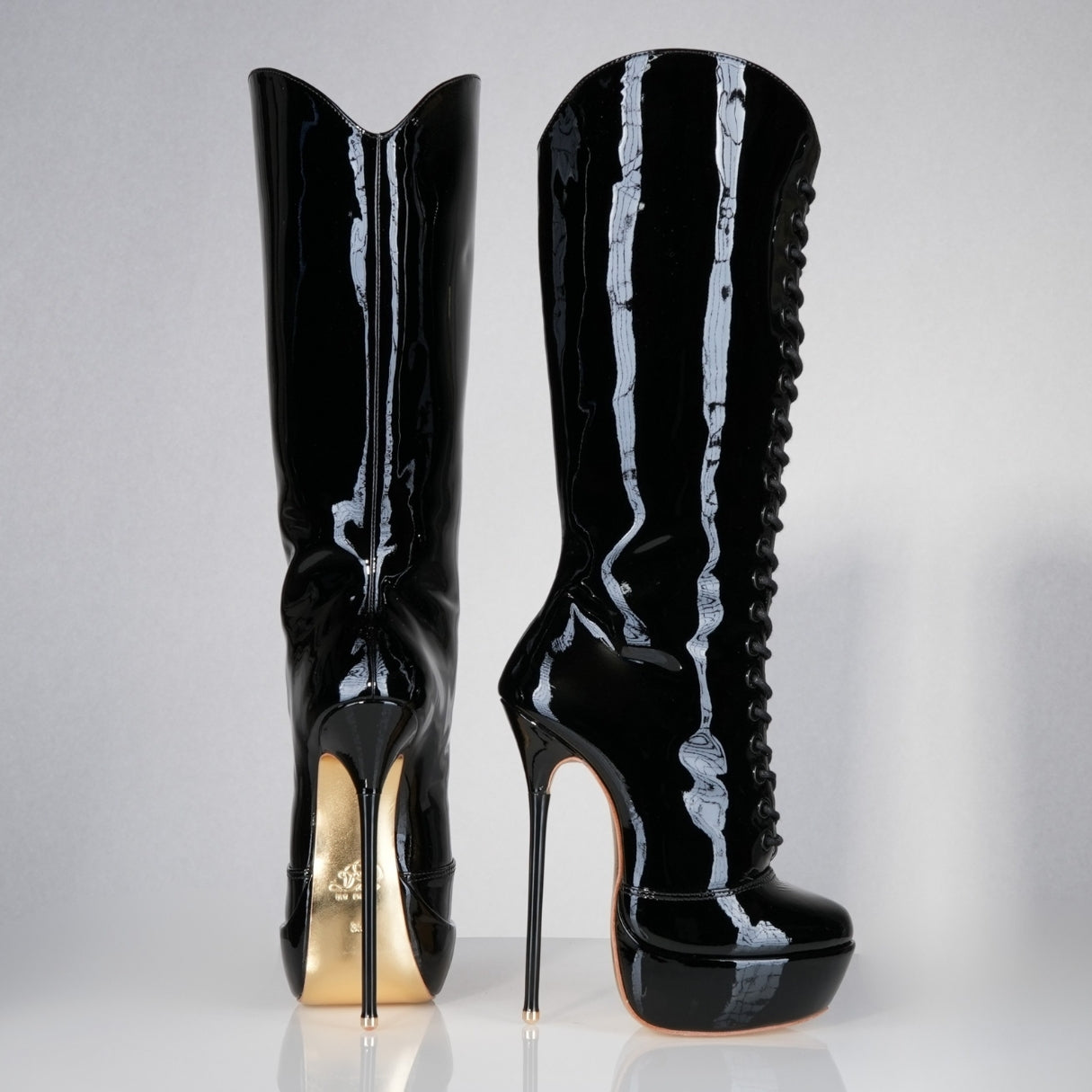 black-patent-platform-high-heel-boots - Luxe My Body