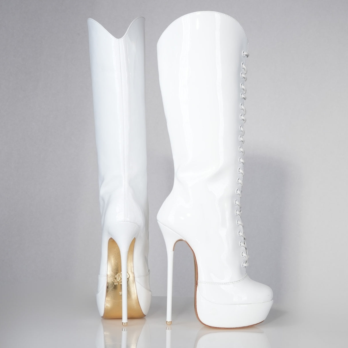 white-patent-platform-high-heel-boots - Luxe My Body